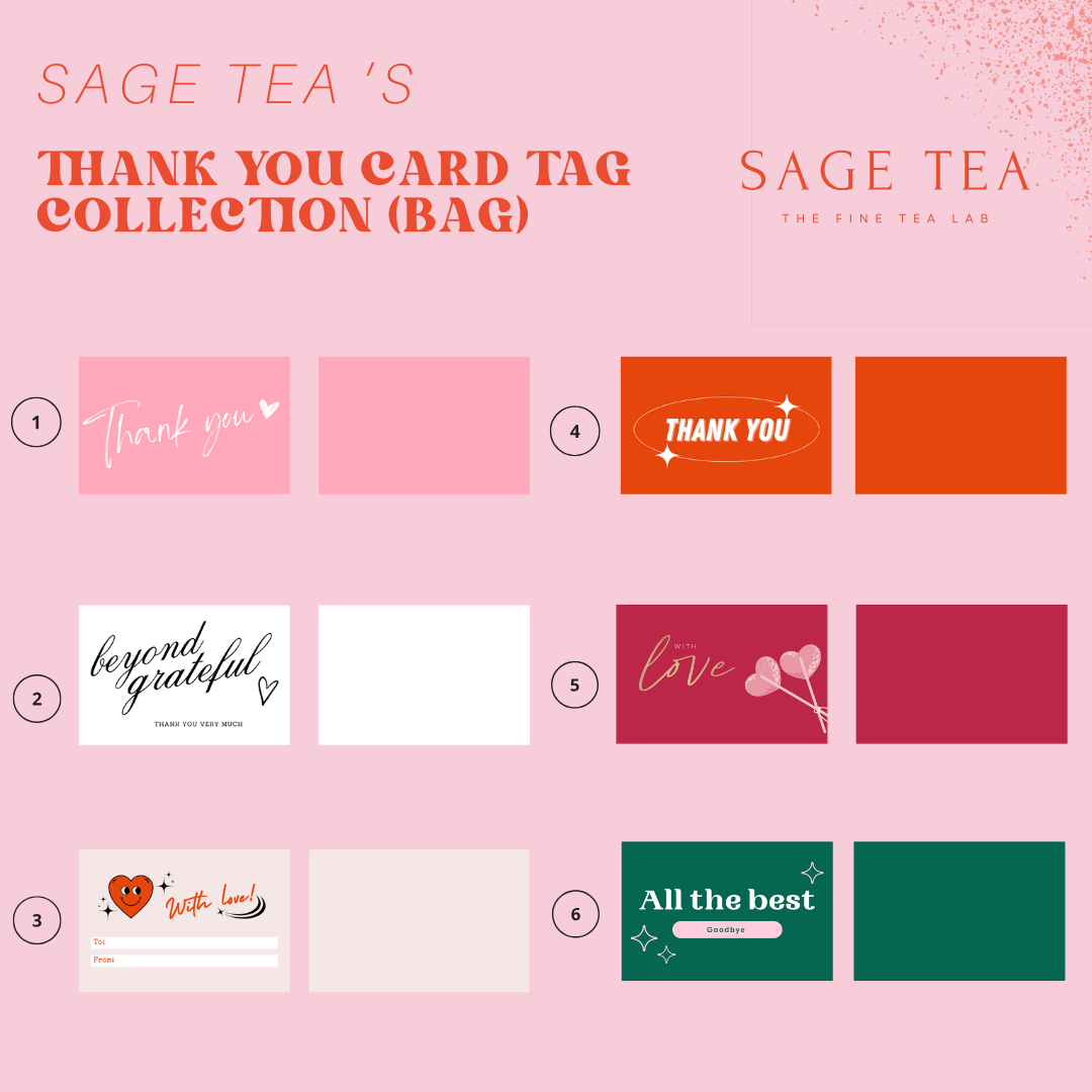 💖 婚禮小物首選!Sage Tea 白布袋 (附感謝卡) 2+2 茶包組 - SAGE TEA