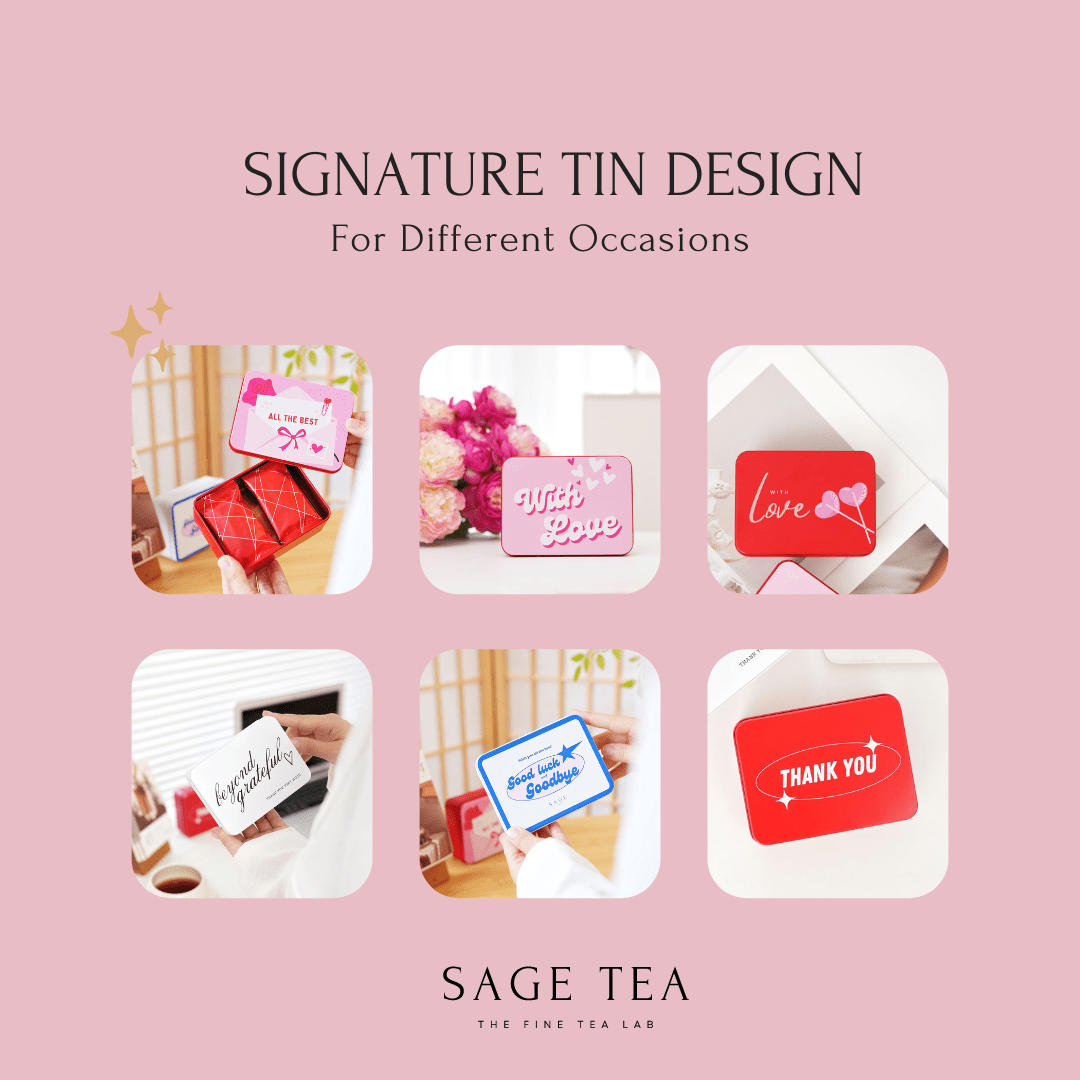 SAGE TEA | THE FINE TEA LAB 曲奇茶包禮盒|精美長方鐵盒 (2+2 組合) 散水禮物推薦 - SAGE TEA