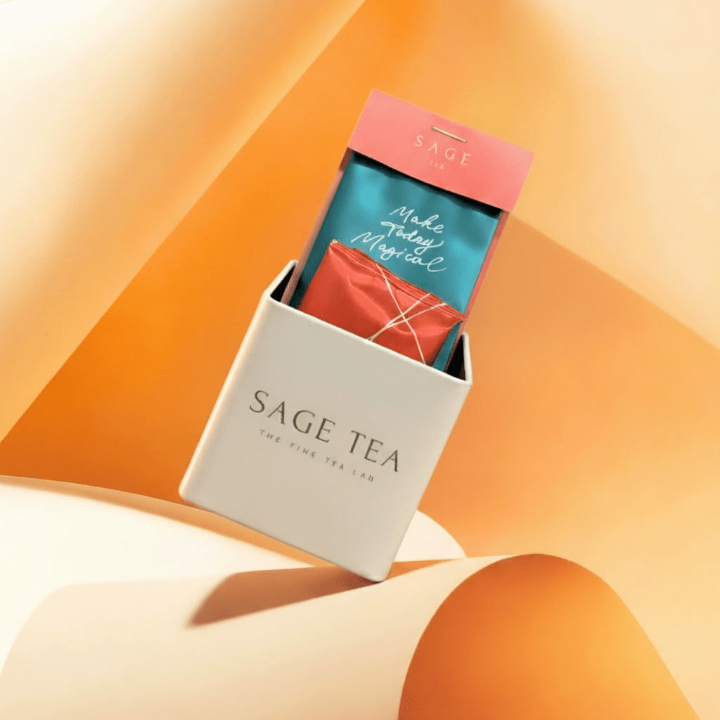 SAGE TEA | THE FINE TEA LAB 限定米白小方罐 (1+1包裝) - 婚禮回禮/散水禮物 - SAGE TEA