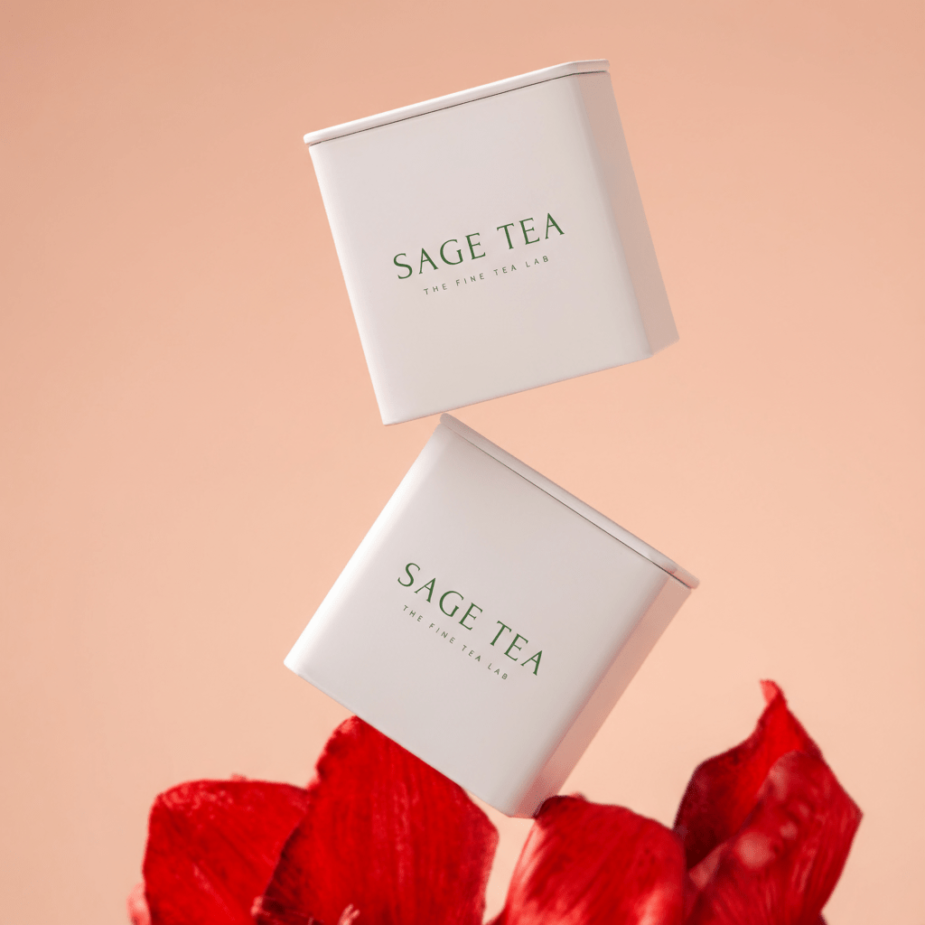 雙雙對對，心心相印 - SAGE TEA | THE FINE TEA LAB 限定米白小方罐 (2+2包裝) - SAGE TEA