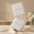 精緻婚禮回禮🎁 SAGE TEA | THE FINE TEA LAB - 雙雙對對，心心相印 限定米白色小方罐 自選組合 - SAGE TEA