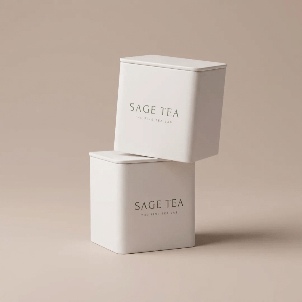 【散水茶 散水禮物推薦】SAGE TEA | THE FINE TEA LAB - 限定米白色小方罐 自選組合 - SAGE TEA
