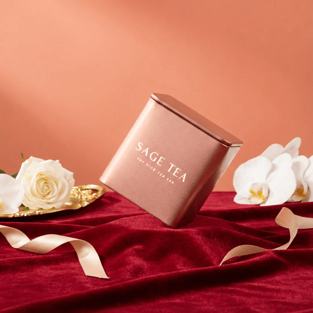 精緻婚禮回禮🎁 SAGE TEA | THE FINE TEA LAB - 雙雙對對，心心相印 限定古銅金色小方罐 自選組合 - SAGE TEA