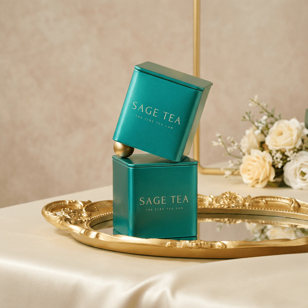 精緻婚禮回禮🎁 SAGE TEA | THE FINE TEA LAB - SAGE TEA | THE FINE TEA LAB 雙雙對對 墨綠小方罐禮盒 自選組合 - SAGE TEA
