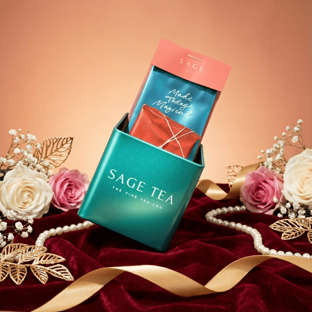 精緻婚禮回禮🎁 SAGE TEA | THE FINE TEA LAB - SAGE TEA | THE FINE TEA LAB 雙雙對對 墨綠小方罐禮盒 自選組合 - SAGE TEA