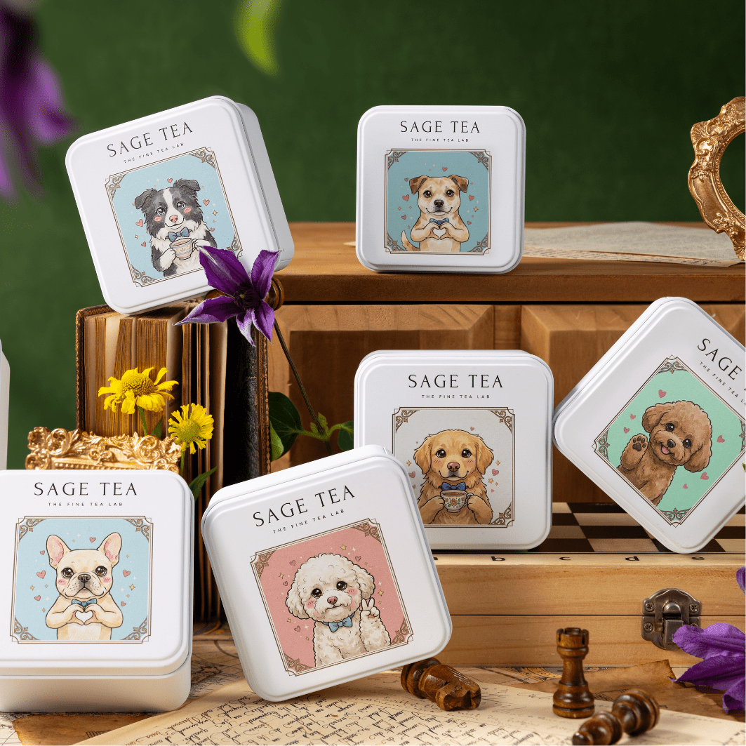 【心意Thank You 禮物推薦】萌犬 SAGE TEA 超人氣小狗品種鐵盒 |9款萌犬客製化茶禮 - SAGE TEA